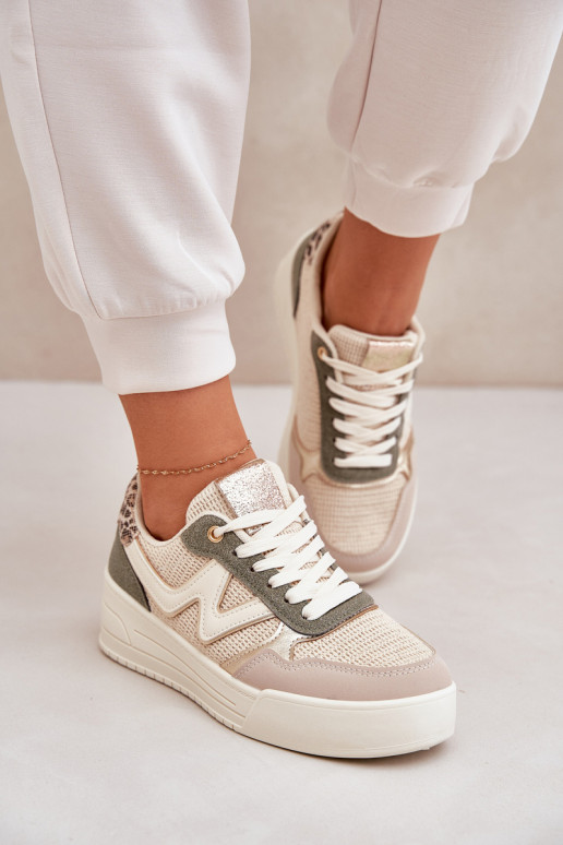 sportiniai bateliai Moteriškas su platforma su leopardo kailio raštais žalios spalvos Lorori