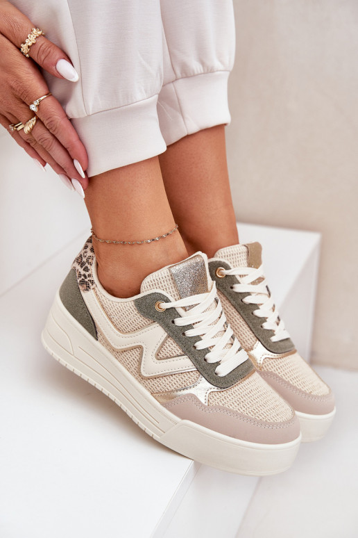 sportiniai bateliai Moteriškas su platforma su leopardo kailio raštais žalios spalvos Lorori