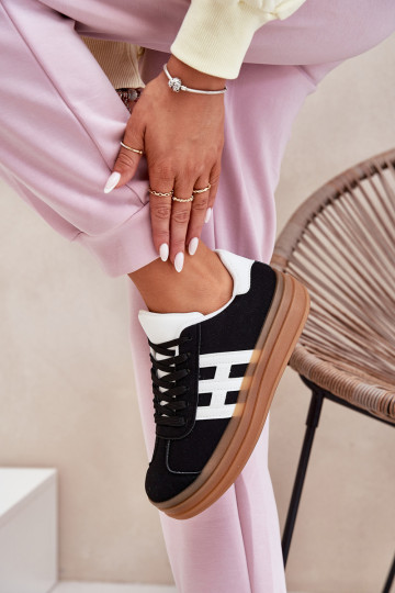 Sneakers modelio batai Moteriškas su platforma juodos spalvos Syliyana 2