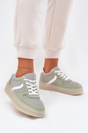 Žemas Sneakers modelio batai Moteriškas su platforma žalios spalvos Telmira 2