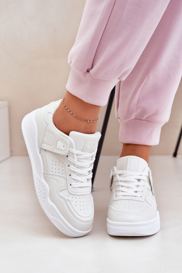 sportiniai bateliai Sneakers modelio batai Moteriškas iš eko odos baltos spalvos Telisiria 2