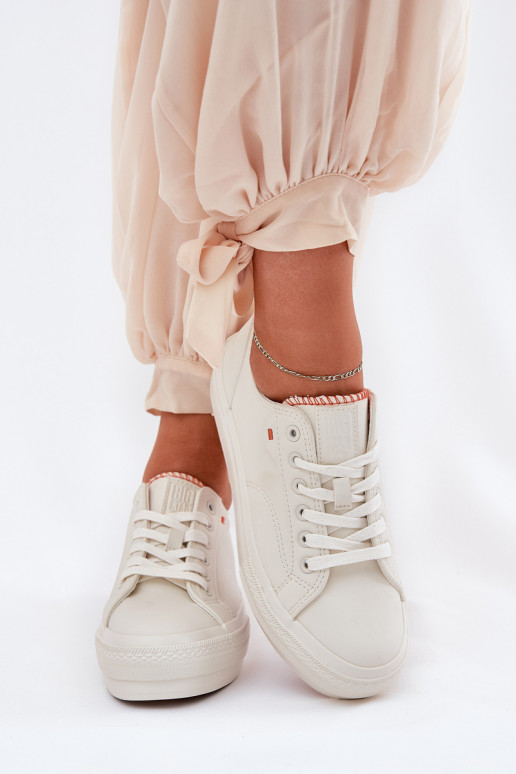 Laisvalaikio bateliai su platforma iš eko odos Big Star RR274A297 dramblio kaulo spalvos