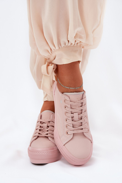 Laisvalaikio bateliai su platforma iš eko odos Big Star RR274A294 rožinės spalvos