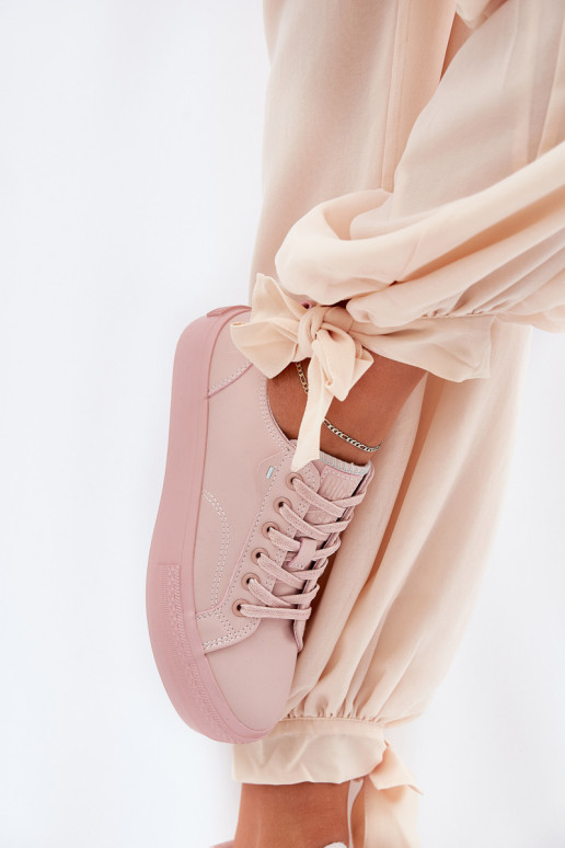 Laisvalaikio bateliai su platforma iš eko odos Big Star RR274A294 rožinės spalvos