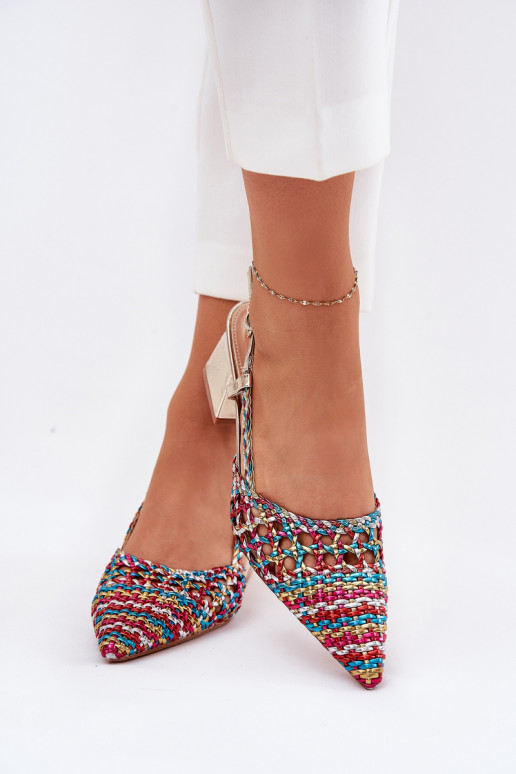 basutės su kulniukais Su Braid I Szpiczastymi Noskami įvairių spalvų Resterri