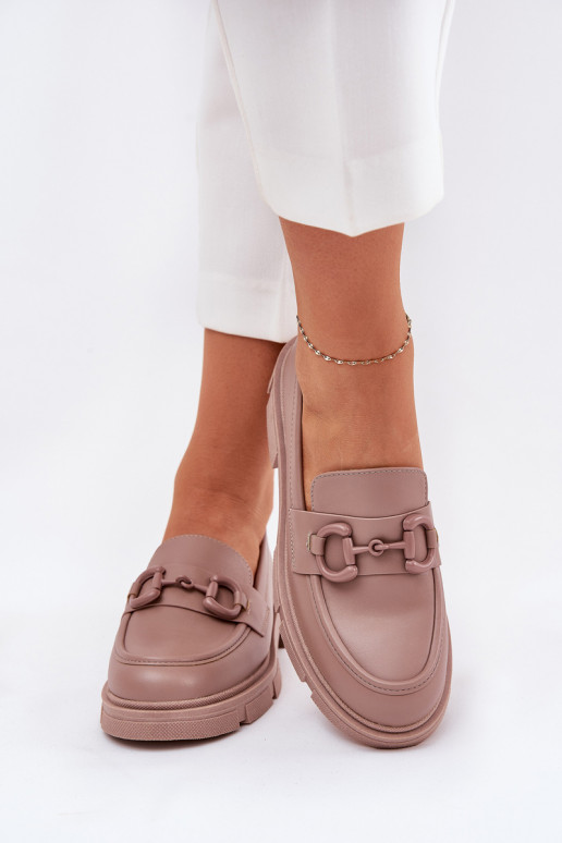 moteriški mokasinai Eko Oda Su puošniais Detalem chaki spalvos Seftass