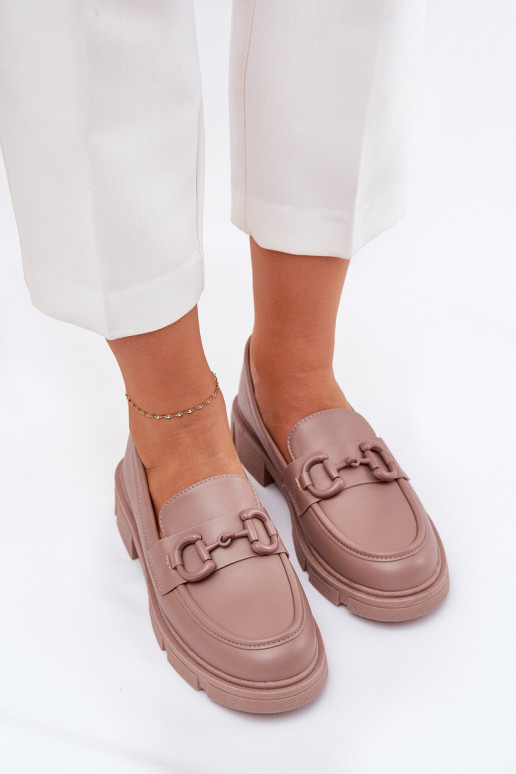 moteriški mokasinai Eko Oda Su puošniais Detalem chaki spalvos Seftass