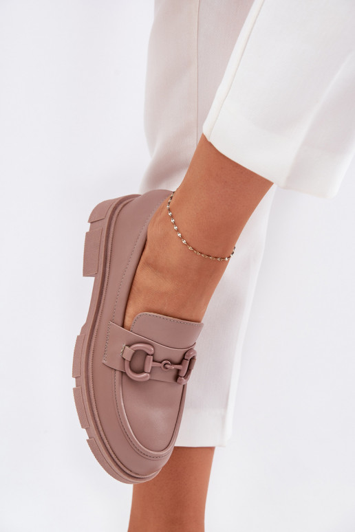 moteriški mokasinai Eko Oda Su puošniais Detalem chaki spalvos Seftass