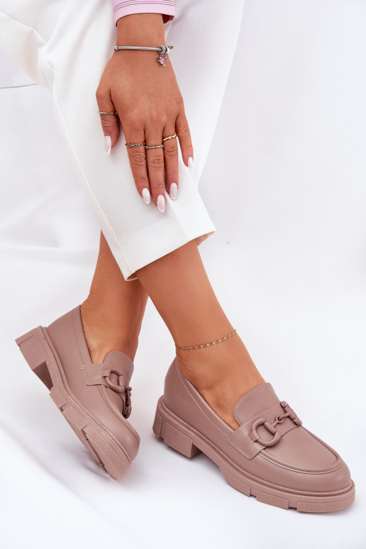 moteriški mokasinai Eko Oda Su puošniais Detalem chaki spalvos Seftass