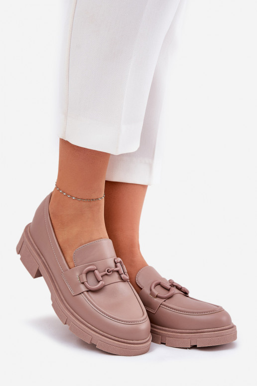 moteriški mokasinai Eko Oda Su puošniais Detalem chaki spalvos Seftass