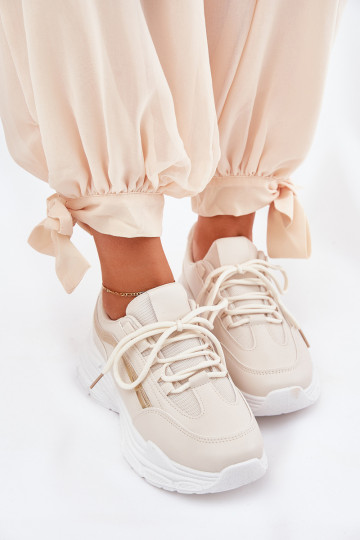Sneakers modelio batai sportiniai bateliai Moteriškas Ant storo pado smėlio spalvos Lerila