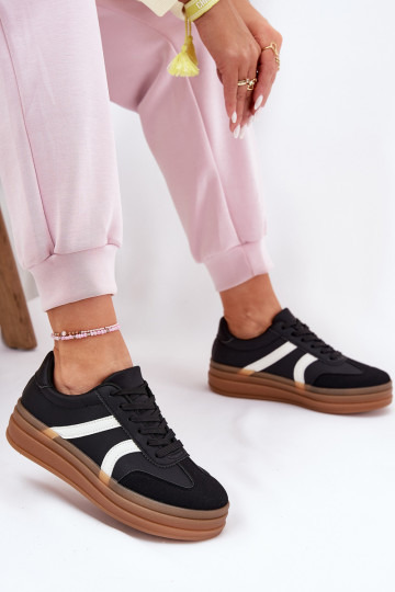 Sneakers modelio batai Moteriškas su platforma juodos spalvos Tolianna