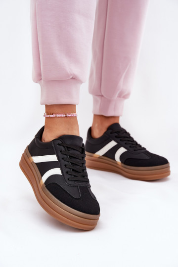 Sneakers modelio batai Moteriškas su platforma juodos spalvos Tolianna 2