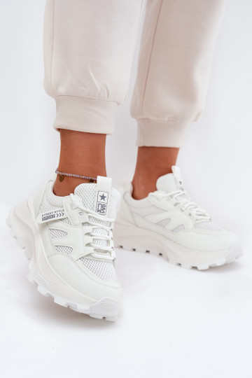 sportiniai bateliai Sneakers modelio batai Moteriškas Ant storo pado baltos spalvos Prononice