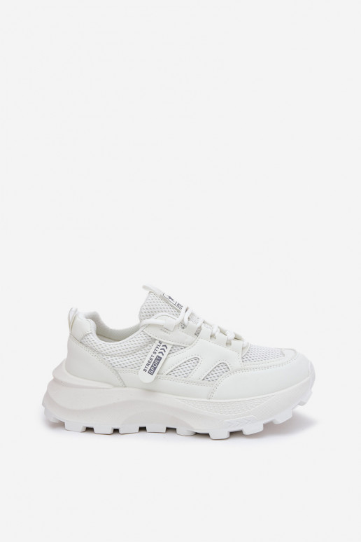 sportiniai bateliai Sneakers modelio batai Moteriškas Ant storo pado baltos spalvos Prononice