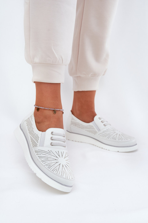 batai Moteriškas Įsispiriamo modelio su aužūro elementais baltos spalvos Azethia