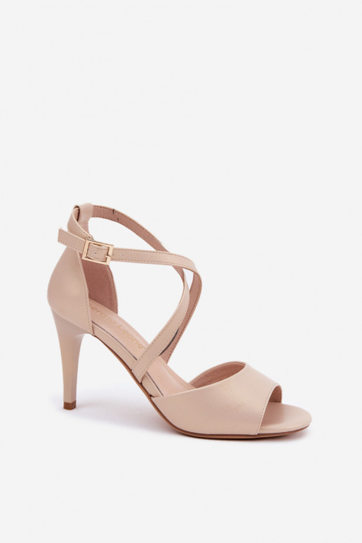 madingos basutės su plonais kulniukais aukso spalvos Loressa madingos basutės su plonais kulniukais aukso spalvos Loressa