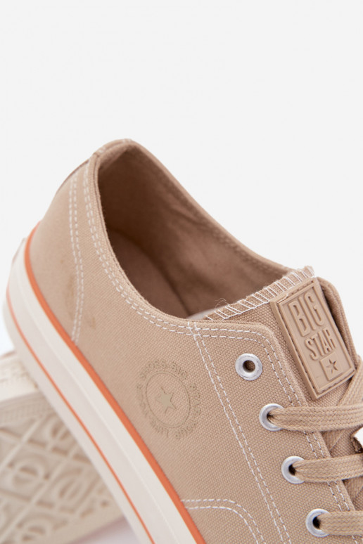 Vyriški laisvalaikio batai su platforma Big Star RR174323 smėlio spalvos
