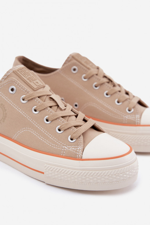 Vyriški laisvalaikio batai su platforma Big Star RR174323 smėlio spalvos