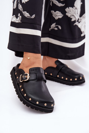 Odinės šlepetės Klumpės Moteriškas su platforma Big Star RR274A378 juodos spalvos