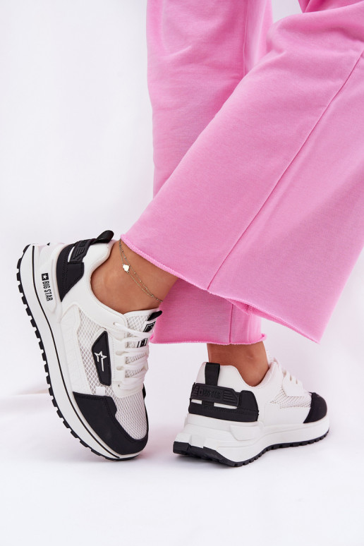 sportiniai bateliai Moteriškas su platforma Big Star RR274A223 HI-POLY SYSTEM Baltos-juodos spalvos sportiniai bateliai Moteriškas su platforma Big Star RR274A223 HI-POLY SYSTEM Baltos-juodos spalvos