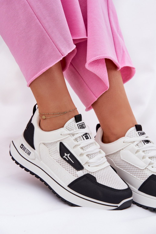 sportiniai bateliai Moteriškas su platforma Big Star RR274A223 HI-POLY SYSTEM Baltos-juodos spalvos sportiniai bateliai Moteriškas su platforma Big Star RR274A223 HI-POLY SYSTEM Baltos-juodos spalvos