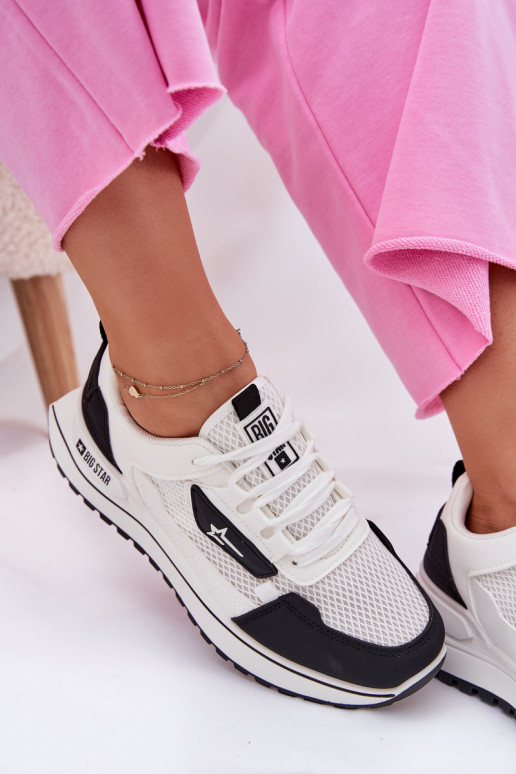 sportiniai bateliai Moteriškas su platforma Big Star RR274A223 HI-POLY SYSTEM Baltos-juodos spalvos sportiniai bateliai Moteriškas su platforma Big Star RR274A223 HI-POLY SYSTEM Baltos-juodos spalvos