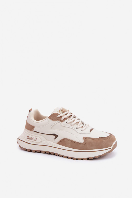 Sneakers modelio batai Moteriškas Big Star RR274A216 HI-POLY SYSTEM smėlio spalvos Sneakers modelio batai Moteriškas Big Star RR274A216 HI-POLY SYSTEM smėlio spalvos