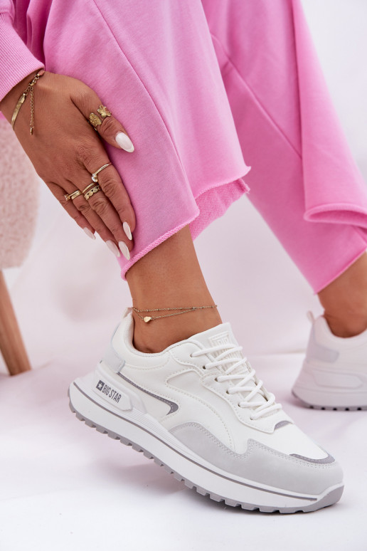 Sneakers modelio batai Moteriškas Big Star RR274A213 HI-POLY SYSTEM baltos spalvos Sneakers modelio batai Moteriškas Big Star RR274A213 HI-POLY SYSTEM baltos spalvos