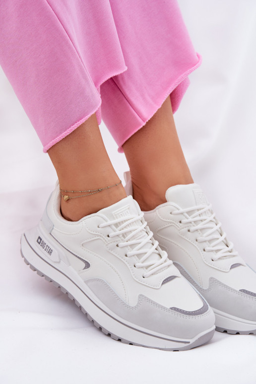 Sneakers modelio batai Moteriškas Big Star RR274A213 HI-POLY SYSTEM baltos spalvos Sneakers modelio batai Moteriškas Big Star RR274A213 HI-POLY SYSTEM baltos spalvos