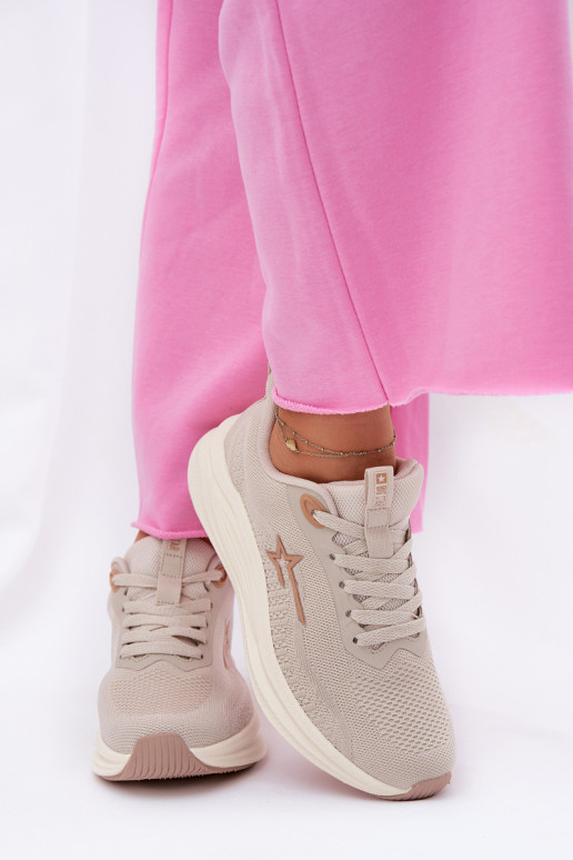sportiniai bateliai Sneakers modelio batai Moteriškas Big Star RR274A145 HI-POLY SYSTEM smėlio spalvos sportiniai bateliai Sneakers modelio batai Moteriškas Big Star RR274A145 HI-POLY SYSTEM smėlio spalvos