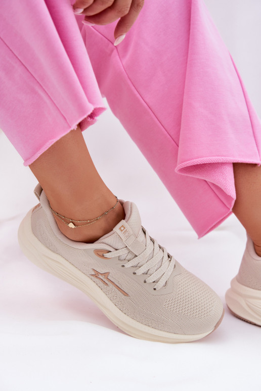 sportiniai bateliai Sneakers modelio batai Moteriškas Big Star RR274A145 HI-POLY SYSTEM smėlio spalvos sportiniai bateliai Sneakers modelio batai Moteriškas Big Star RR274A145 HI-POLY SYSTEM smėlio spalvos