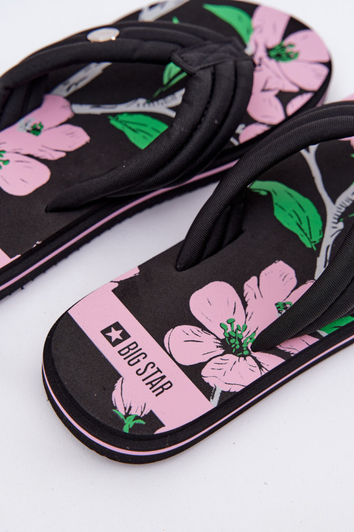 Šlepetės Moteriškos šlepetės Lengvos šlepetės Big Star RR274A111 juodos spalvos