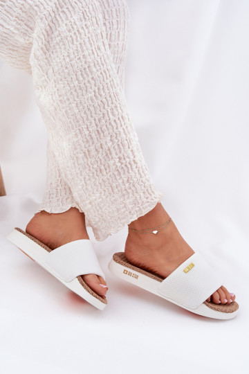 Moteriškos šlepetės Big Star RR274A103 baltos spalvos