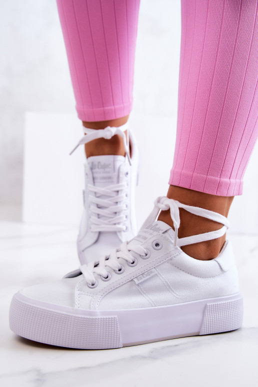 Sportbačiai su platforma Lee Cooper LCIN-22-31-0884L baltos spalvos Sportbačiai su platforma Lee Cooper LCIN-22-31-0884L baltos spalvos