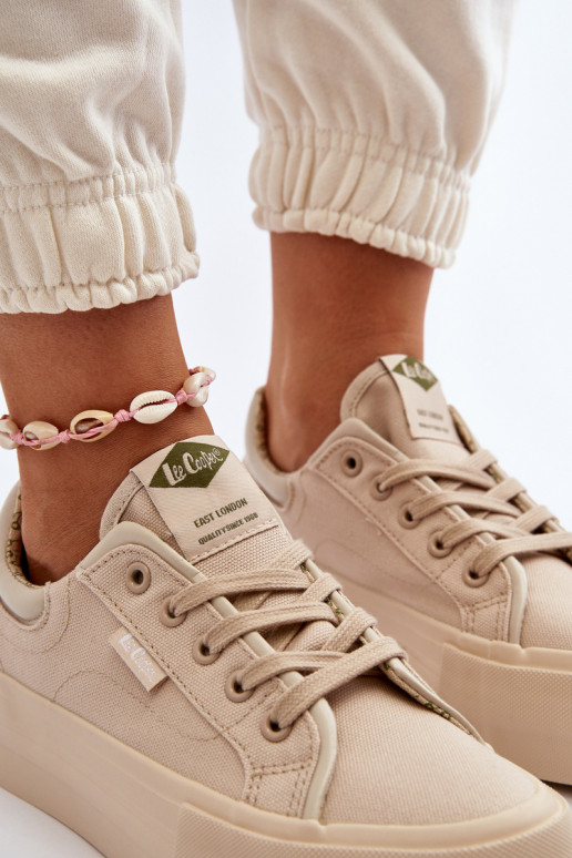 Laisvalaikio bateliai su platforma Lee Cooper LCIN-24-31-2181 smėlio spalvos