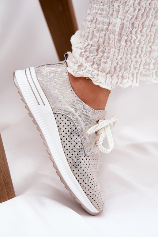 Oda  batai Moteriškas su platforma Artiker 56C2113 smėlio spalvos-aukso spalvos Oda  batai Moteriškas su platforma Artiker 56C2113 smėlio spalvos-aukso spalvos