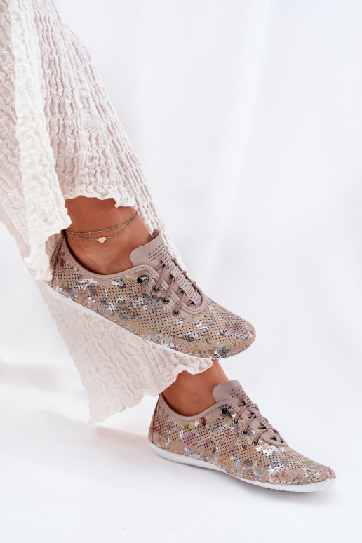 batai Moteriškas Pagaminta iš natūralios odos Raštuotas Artiker 56C2689 smėlio spalvos