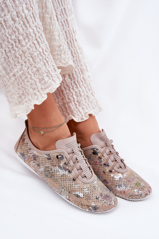 batai Moteriškas Pagaminta iš natūralios odos Raštuotas Artiker 56C2689 smėlio spalvos