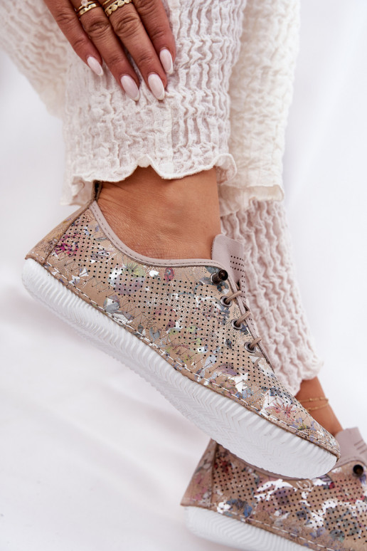 batai Moteriškas Pagaminta iš natūralios odos Raštuotas Artiker 56C2689 smėlio spalvos