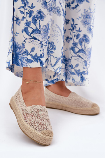 Smėlio spalvos espadrilės su platforma Vinceza 17392 2