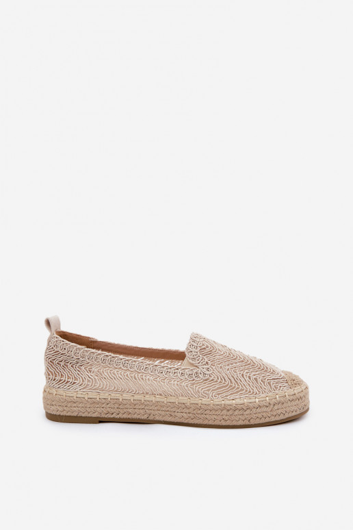 Espadrilės su platforma Vinceza 17392 smėlio spalvos
