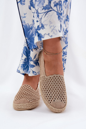 Espadrilės Su Braid Vinceza 13625 smėlio spalvos