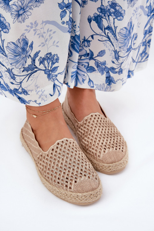 Espadrilės Su Braid Vinceza 13625 smėlio spalvos