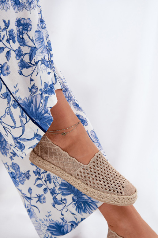 Espadrilės Su Braid Vinceza 13625 smėlio spalvos