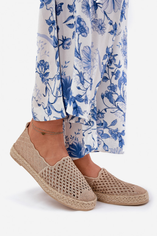 Espadrilės Su Braid Vinceza 13625 smėlio spalvos