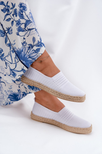 Moteriškas espadrilės Su Braid Vinceza 13624 baltos spalvos