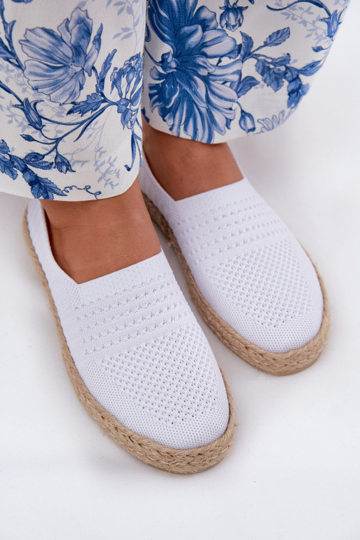 Moteriškas espadrilės Su Braid Vinceza 13624 baltos spalvos