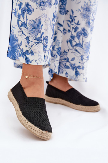Moteriškas espadrilės Su Braid Vinceza 13624 juodos spalvos