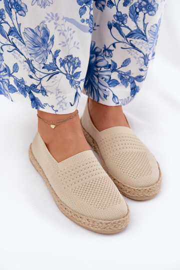 Moteriškas espadrilės Su Braid Vinceza 13624 smėlio spalvos